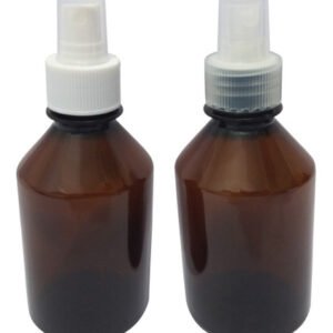 170 Frascos Plásticos Âmbar Pet 250ml Válvula Spray S Far