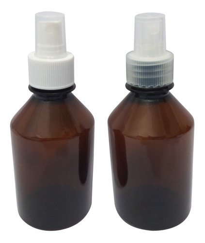 170 Frascos Plásticos Âmbar Pet 250ml Válvula Spray S Far