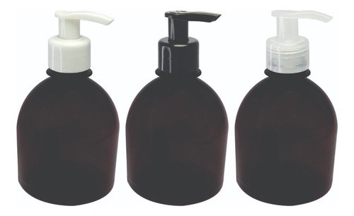 151 Frascos Plásticos Âmbar 300ml Válvula Bico Pato S Sab