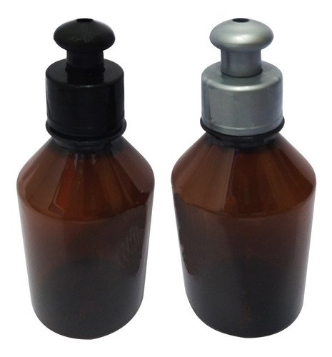 180 Frascos Plástico Âmbar Pet 250ml C/ Tampa Pushpull Far - Imagem 2