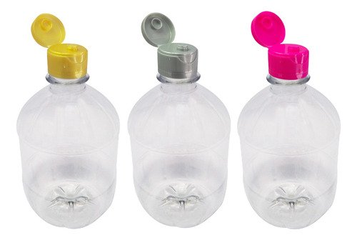 182 Frascos Plástico Cristal Pet 500ml C/ Tampa Fliptop Cac - Imagem 3
