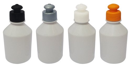 362 Frascos Plástico Branco Pet 250ml C/ Tampa Pushpull Far