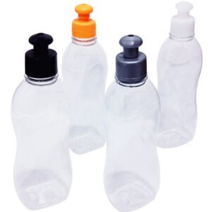 61 Frascos Plástico Cristal Pet 360ml C/ Tampa Pushpull Cat