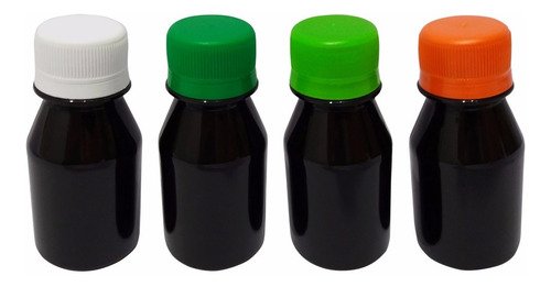 240 Frascos Plásticos Âmbar Pet 60ml C/ Tampa Rosca Lacre - Imagem 2