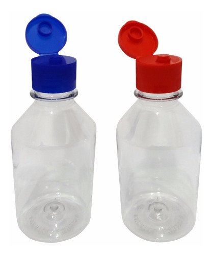 180 Frascos Plástico Cristal Pet 250ml C/ Tampa Fliptop Far