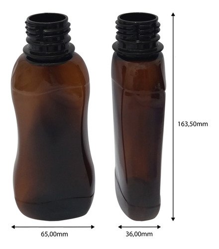 96 Frascos Plástico Âmbar Pet 200ml Válvula Spray L Cat - Imagem 5