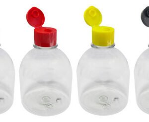 18 Frascos Plástico Cristal Pet 300ml C/ Tampa Fliptop Sab