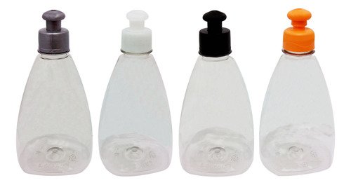182 Frascos Plástico Cristal Pet 500ml C/ Tampa Pushpull Pir