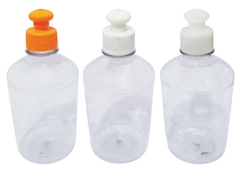 12 Frascos Plástico Cristal Pet 500ml C/ Tampa Pushpull Far