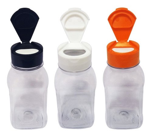 100 Frascos Plástico Cristal Pet 200ml Tampa Fliptop Cap Qua