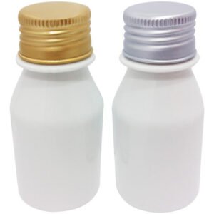 550 Frascos Plástico Branco Pet 60ml C Tampa Aluminio S/ F