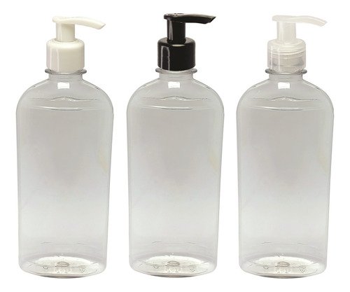 14 Frascos Plástico Cristal 400ml Válvula Bico Pato S Min