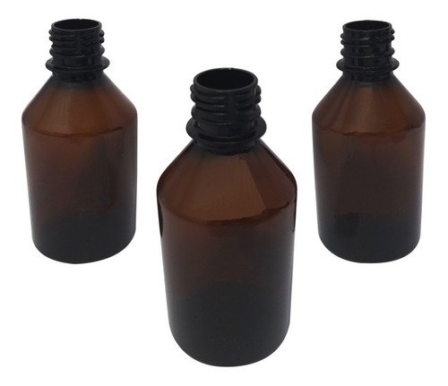 180 Frascos Plástico Âmbar Pet 250ml C/ Tampa Pushpull Far - Imagem 3