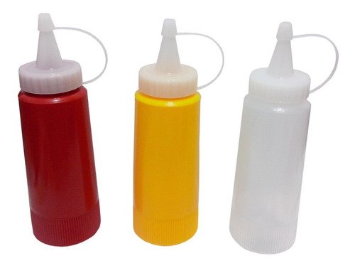 105 Bisnaga Plástica Para Catchup, Mostarda E Maionese 200ml - Imagem 3
