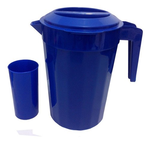 1 Jarra Plástica Colorida De 2l Lavável C/ Tampa E 6 Copos - Imagem 2