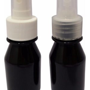 15 Frascos Plásticos Âmbar 60ml Vazio C/ Válvula Spray S