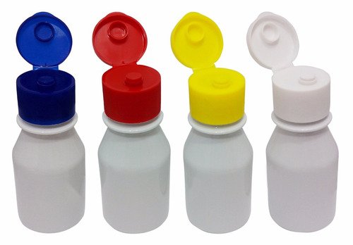 550 Frascos Plástico Branco Pet 60ml Vazio C/ Tampa Fliptop