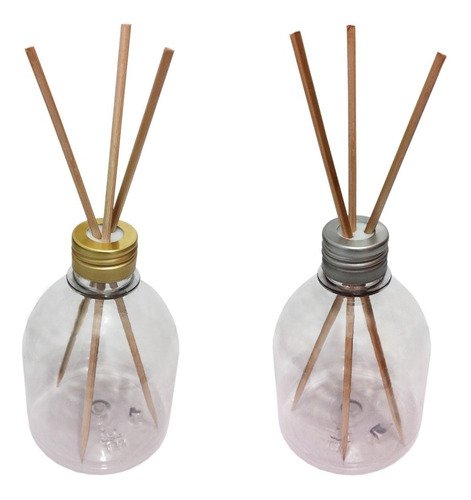 15 Frascos Plástico Cristal 300ml Tampa Difusor Varetas Sab