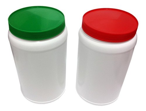 3 Potes Plásticos Branco De 1,5l Vazios Com Tampa Rosca - Imagem 2