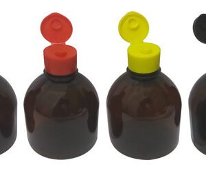 226 Frascos Plástico Âmbar Pet 300ml C/ Tampa Fliptop Sab