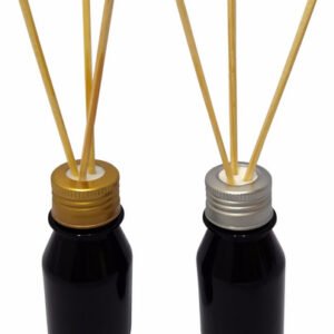 20 Frascos Plástico Âmbar Pet 60ml Tampa Difusor Varetas