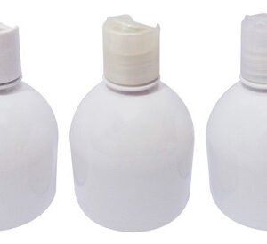 18 Frascos Plástico Branco Pet 300ml C/ Tampa Disktop Sab