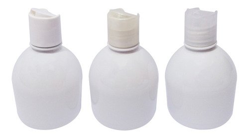 18 Frascos Plástico Branco Pet 300ml C/ Tampa Disktop Sab
