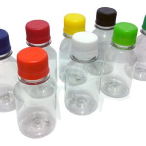 45 Frascos Plástico Cristal Pet 100ml Tampa Rosca Lacre Far