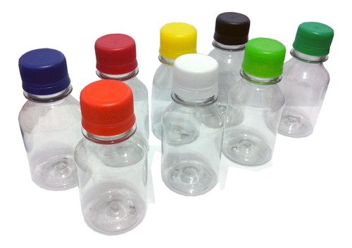 45 Frascos Plástico Cristal Pet 100ml Tampa Rosca Lacre Far