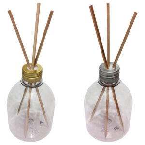 56 Frascos Plástico Cristal 300ml Tampa Difusor Varetas Sab