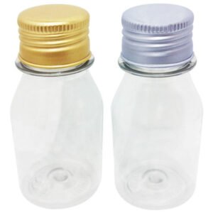 65 Frascos Plástico Cristal Pet 60ml C Tampa Aluminio S/ F