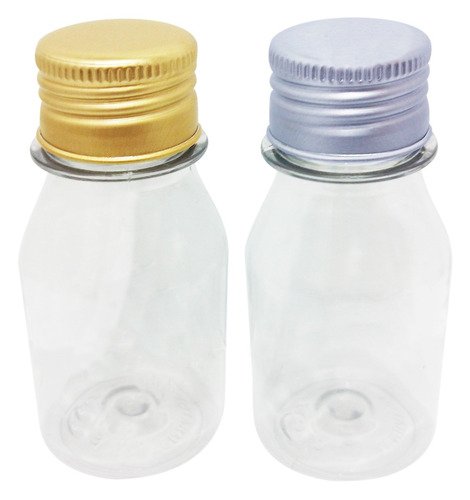 1218 Frascos Plástico Cristal Pet 60ml C Tampa Aluminio S/ F