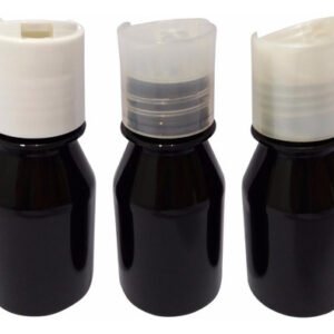 65 Frascos Plásticos Âmbar Pet 60ml Shampoo Tampa Disktop