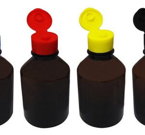 20 Frascos Plásticos Âmbar Pet 250ml C/ Tampa Fliptop Far