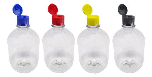 182 Frascos Plástico Cristal Pet 500ml C/ Tampa Fliptop Cac