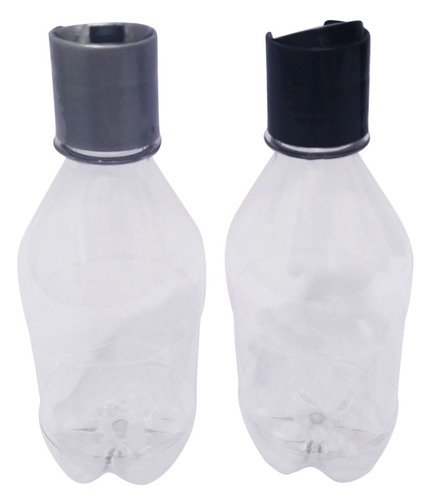 16 Frascos Plástico Cristal Pet 350ml C/ Tampa Disktop Agu - Imagem 2