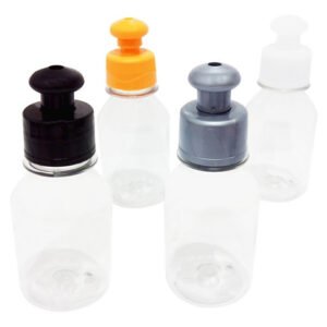 45 Frascos Plástico Cristal Pet 100ml C/ Tampa Pushpull Far