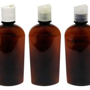 16 Frascos Plástico Âmbar Pet 400ml C/ Tampa Disktop Min