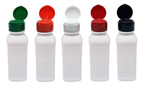 1254 Frascos Plástico Branco Pet 300ml Tampa Peneira Qua