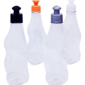 61 Frascos Plástico Cristal Pet 380ml C/ Tampa Pushpull Cat