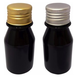 240 Frascos Plástico Âmbar Pet 60ml C Tampa Aluminio S/ F