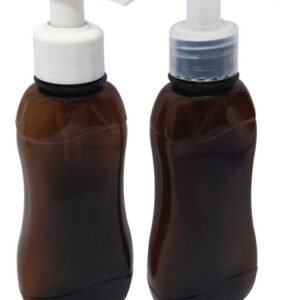 96 Frascos Plástico Âmbar 200ml Válvula Bico Pato S Cat