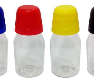 20 Frasco Plástico Cristal Pet 60ml C/ Tampa Dosadora 20ml