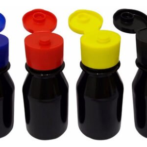 65 Frascos Plástico Âmbar Pet 60ml Vazio C/ Tampa Fliptop