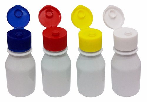 20 Frascos Plástico Branco Pet 60ml Vazio C/ Tampa Fliptop