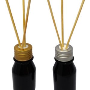 57 Frascos Plástico Âmbar Pet 60ml Tampa Difusor Varetas