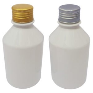 20 Frascos Plástico Branco Pet 250ml Tampa Aluminio S/ Far