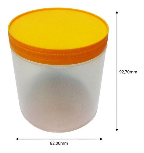 12 Potes Plásticos Incolor De 350ml P/ Mel Com Tampa Rosca - Imagem 5