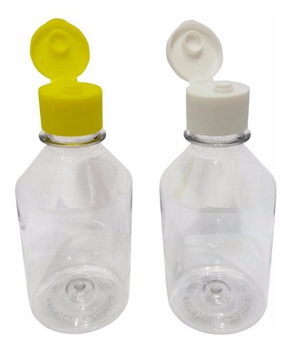 180 Frascos Plástico Cristal Pet 250ml C/ Tampa Fliptop Far - Imagem 2