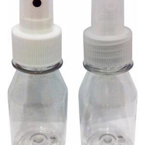 15 Frascos Plásticos Cristal 60ml Vazio C/ Válvula Spray S